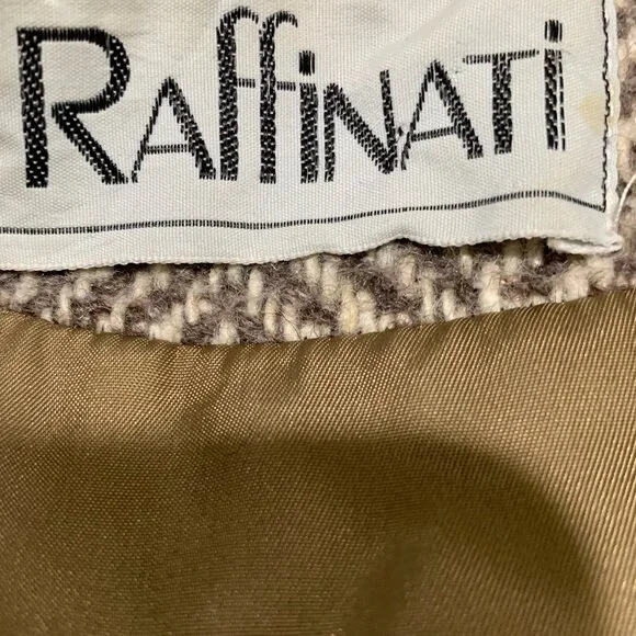 VINTAGE RAFFINATI TWEED DOUBLE BREAST TRENCH COATS SIZE  M/L - Picture 11 of 11